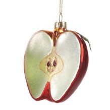 kerstbal halve appel - rood